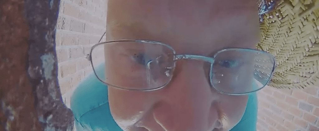 Video of Man Trying to Scan His Eyes Using a Doorbell