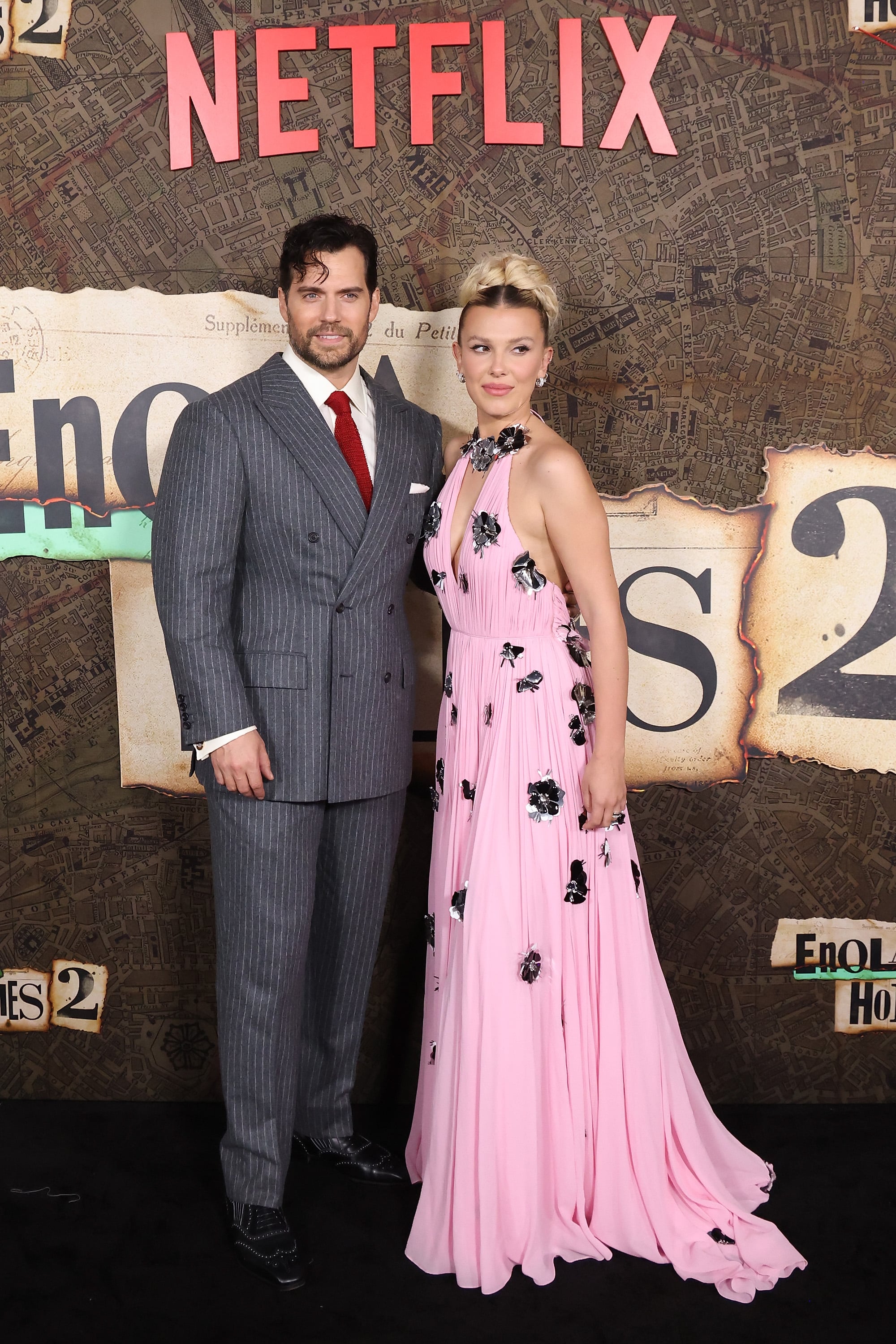 Enola Holmes 2': Henry Cavill and Millie Bobby Brown on Red Carpet