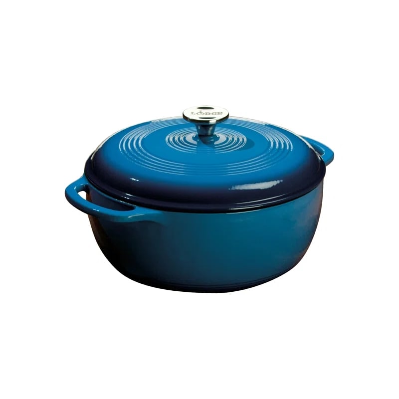 Lodge Enameled Cast Iron Dutch Oven ($100, originally $167)
A Dutch oven is a smart gift for the loved one in their hosting era. They can broil, braise, bake, or roast in it up to 500°, then bring it straight to the table as serveware. It looks chic as décor, too, which is a bonus when they're entertaining and want everything to feel a little elevated.