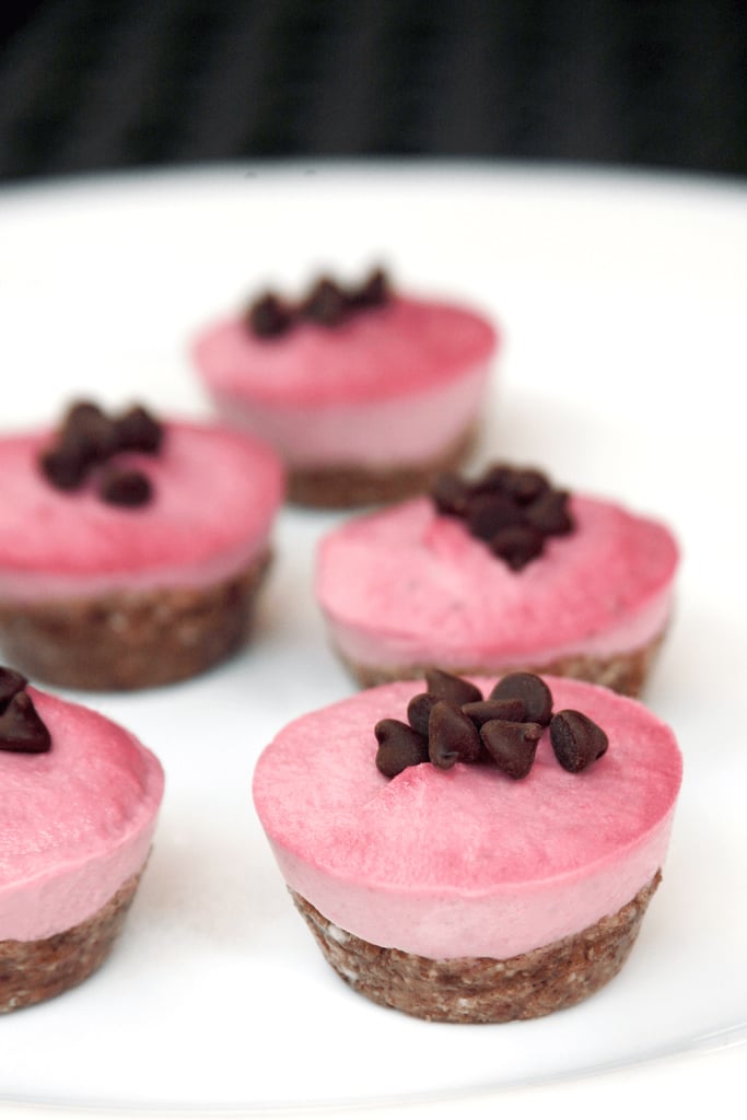 Vegan Bite-Size Strawberry Cheesecakes