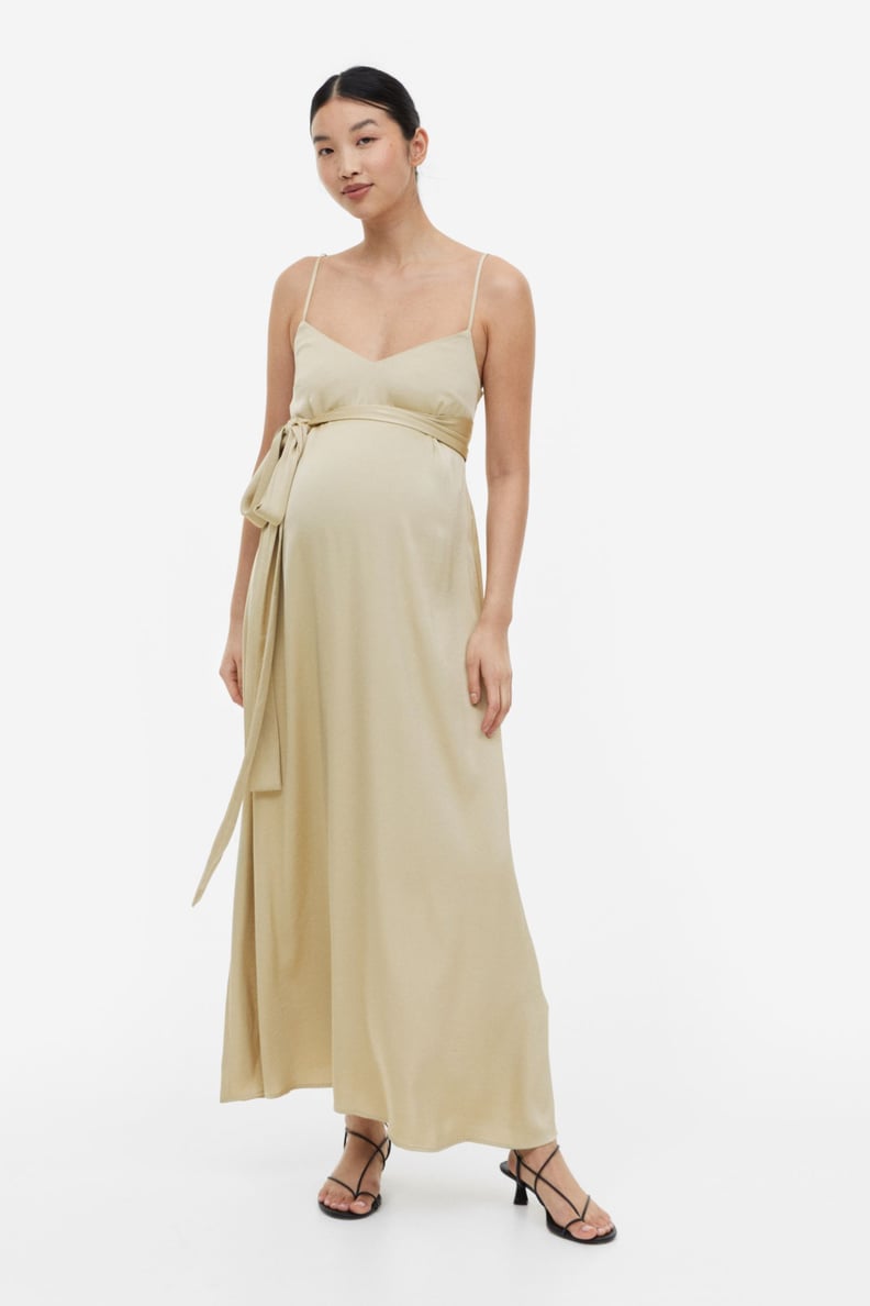 Satin Maternity Wedding Guest Dress