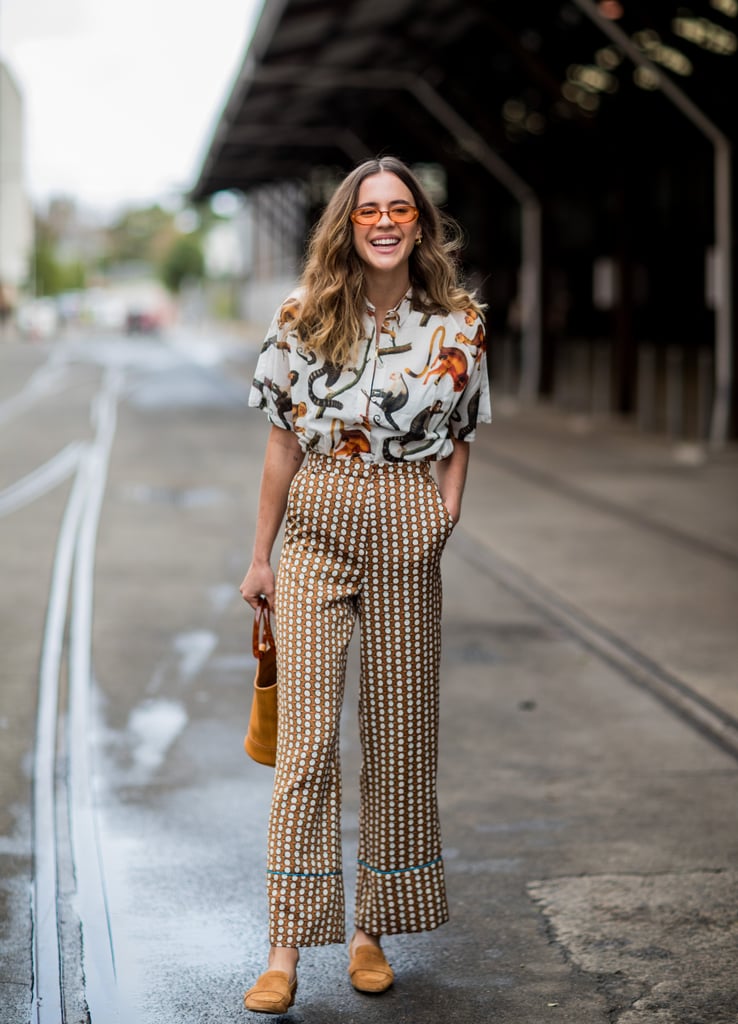 Mix and Match Prints With a Floral Top and Checkered Pants