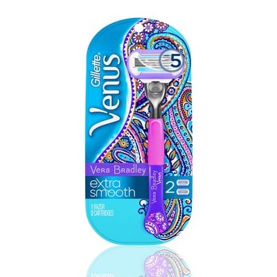 Vera Bradley + Venus Designer Women's Razor Handle and 2 Razor Blade Refills