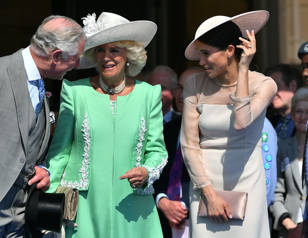 The two conspired with Charles before Harry took the stage to make his speech in honour of his father.