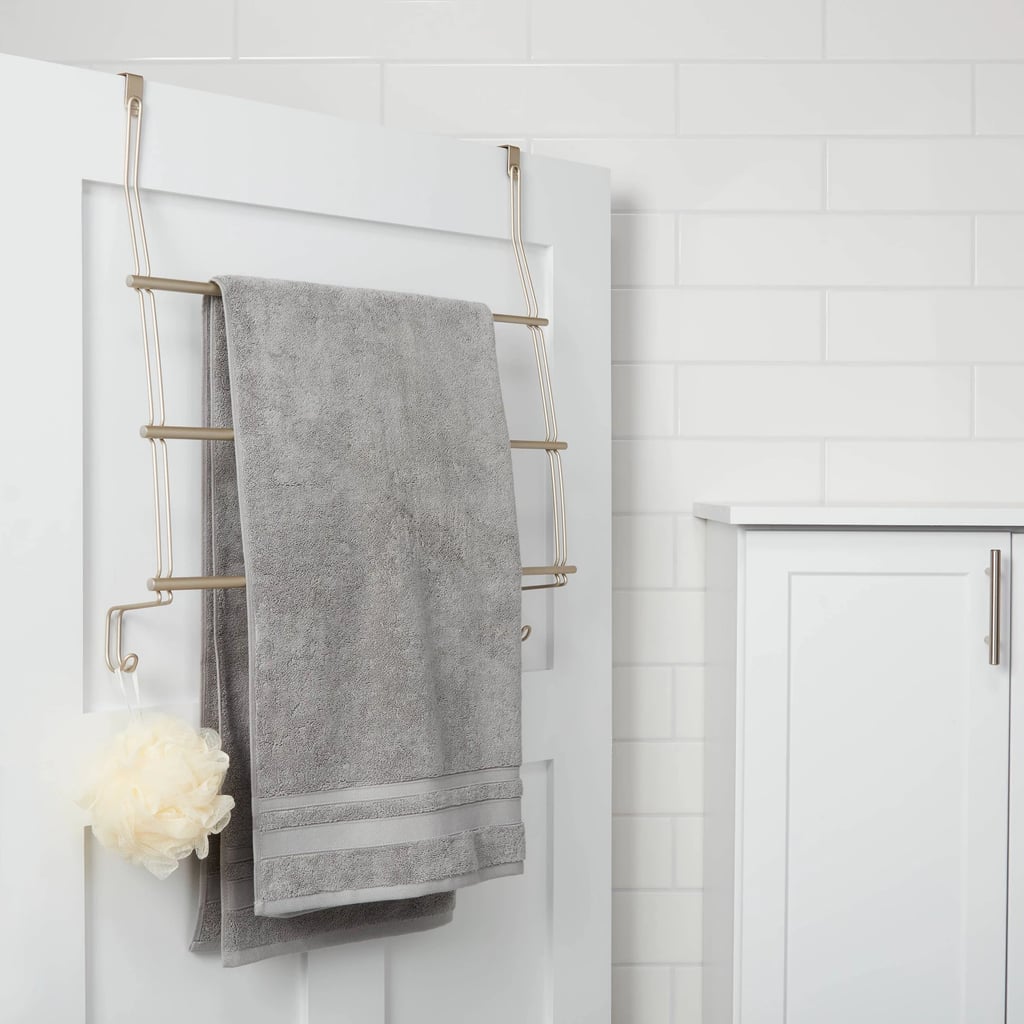 Threshold Expandable Over-The-Door Towel Rack