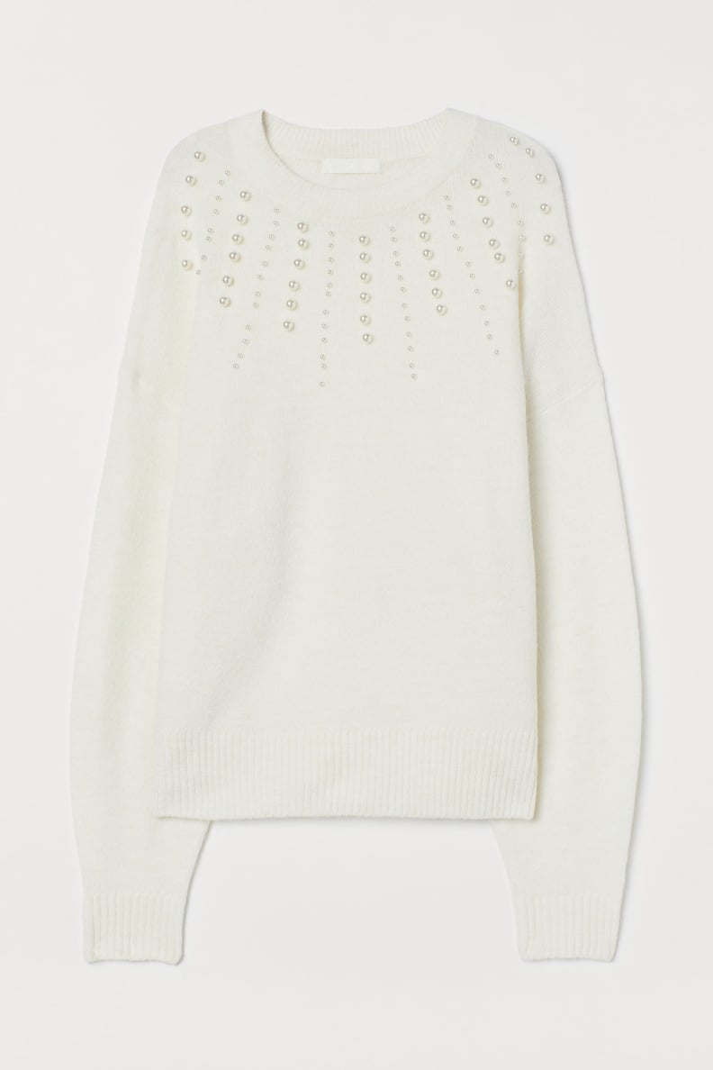 H&M Knit Sweater With Beads