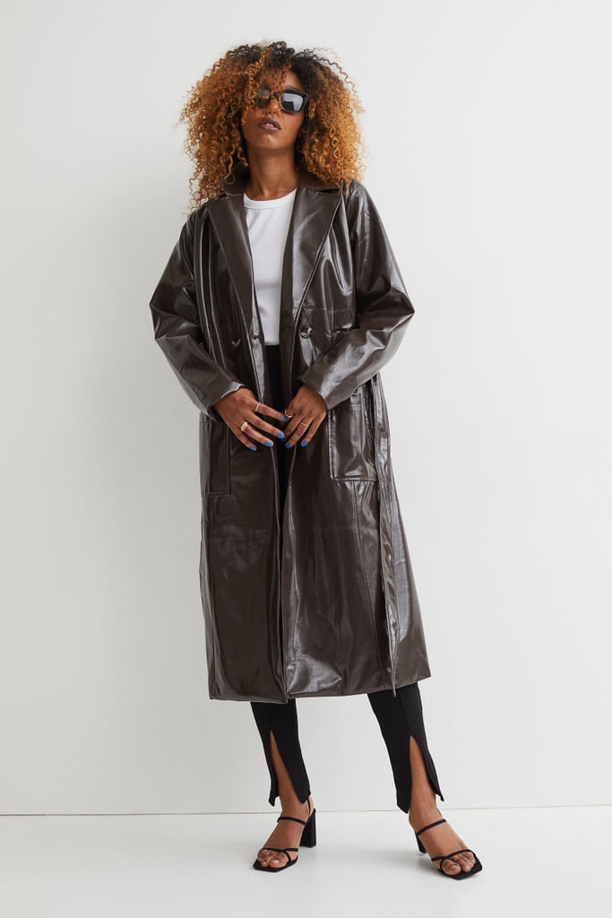 An Effortlessly Cool Choice: H&M Patent Coat