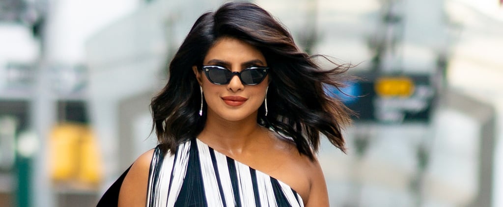 Priyanka Chopra Black and White Fringe Dress