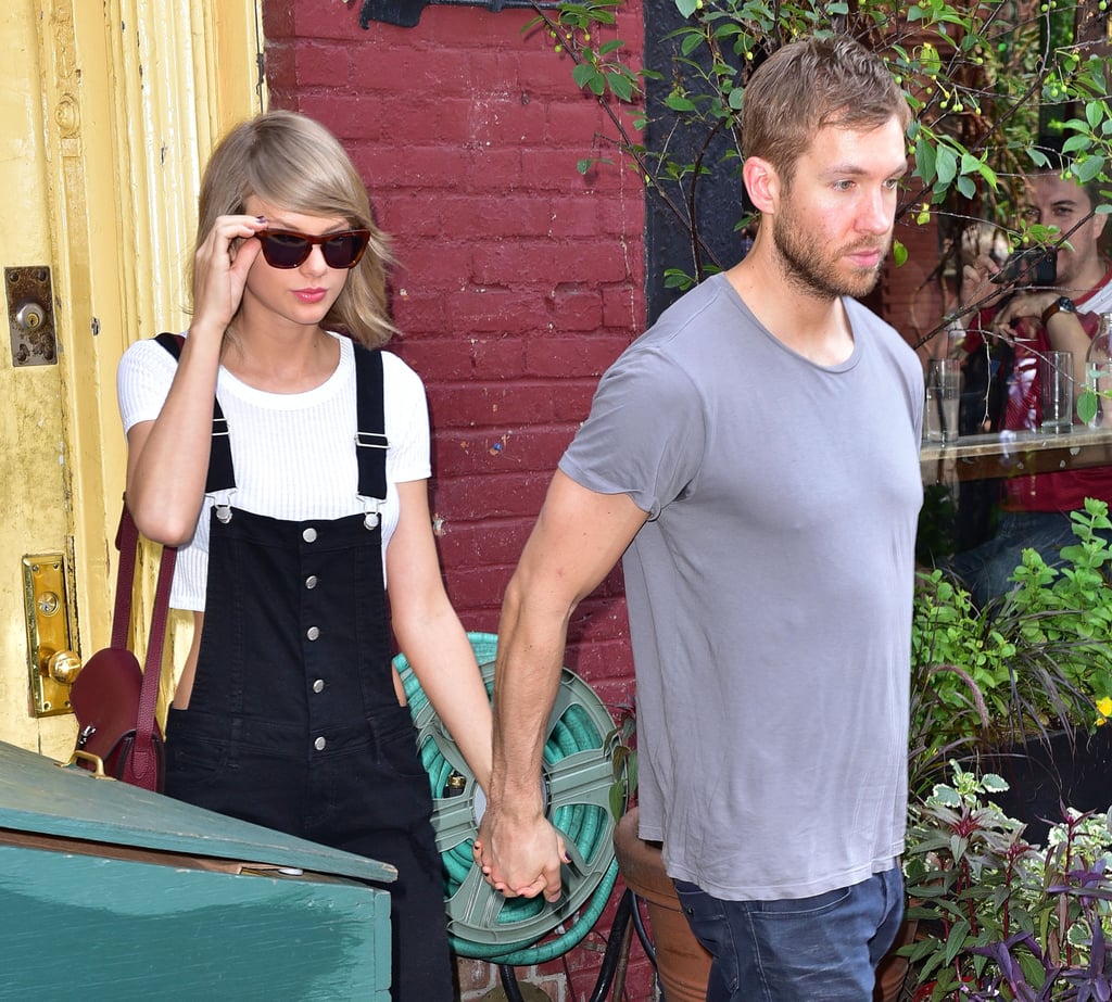 Later, Taylor met up with Calvin Harris for daytime date at the Spotted Pig.