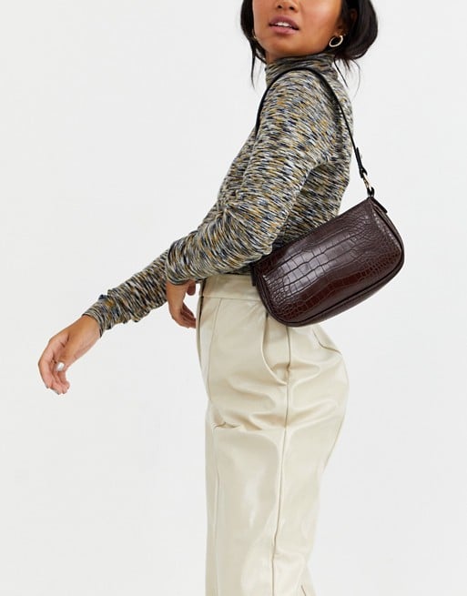 ASOS Design Croc Effect '90s Shoulder Bag, 27 Gifts For the Fashion Lover  in Your Life — All Under £30