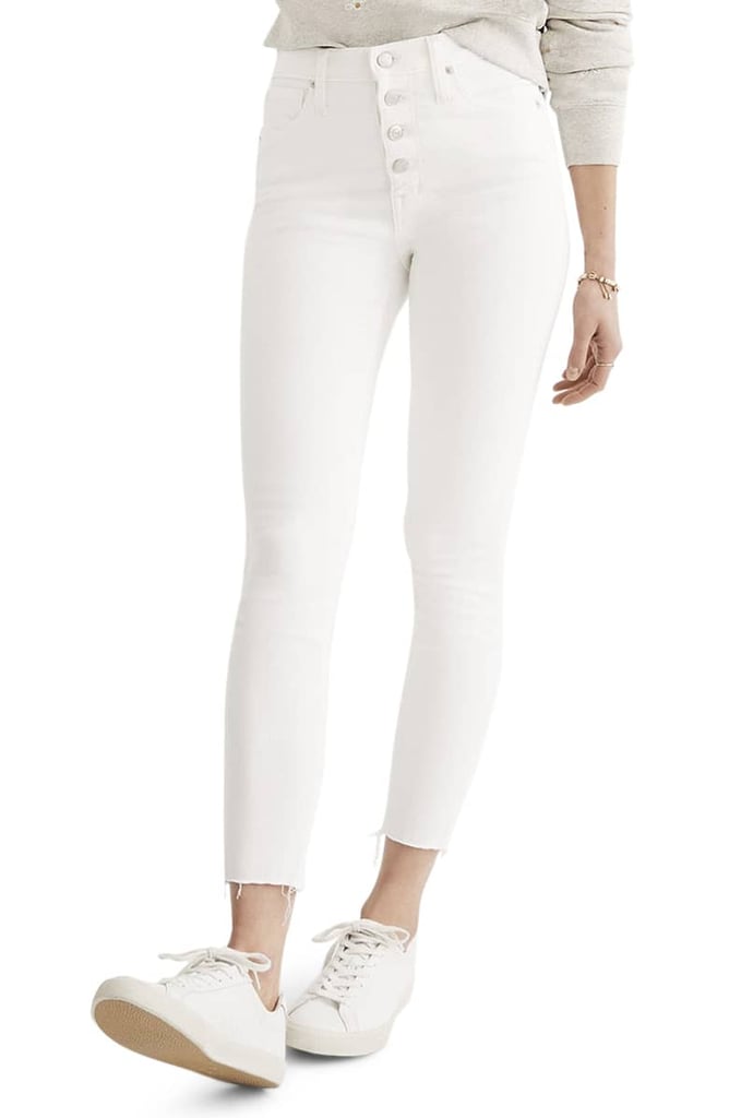 Madewell 10-Inch Button High Waist Crop Skinny Jeans