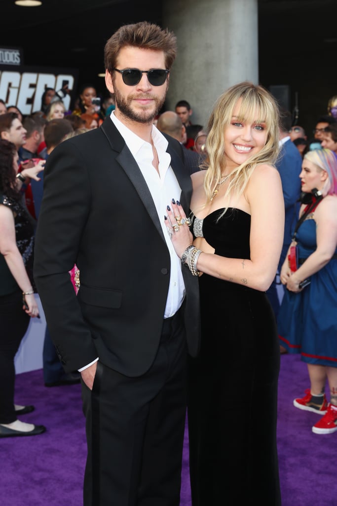 Miley Cyrus and Liam Hemsworth at Avengers Endgame Premiere