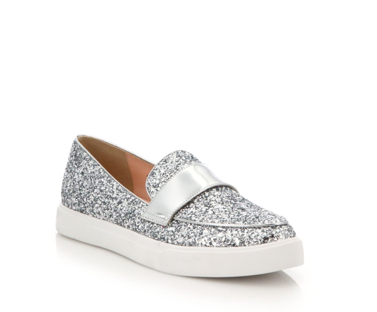 Kate Spade Clover Glittered Leather Slip-On Sneakers ($198) | 40+ Shoes For  the Bride Who Wants (and Deserves!) to Be Comfortable | POPSUGAR Fashion  Photo 33