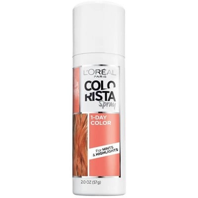 L'Oreal Paris Colorista 1-Day Hair Colour Spray in Coral or Red