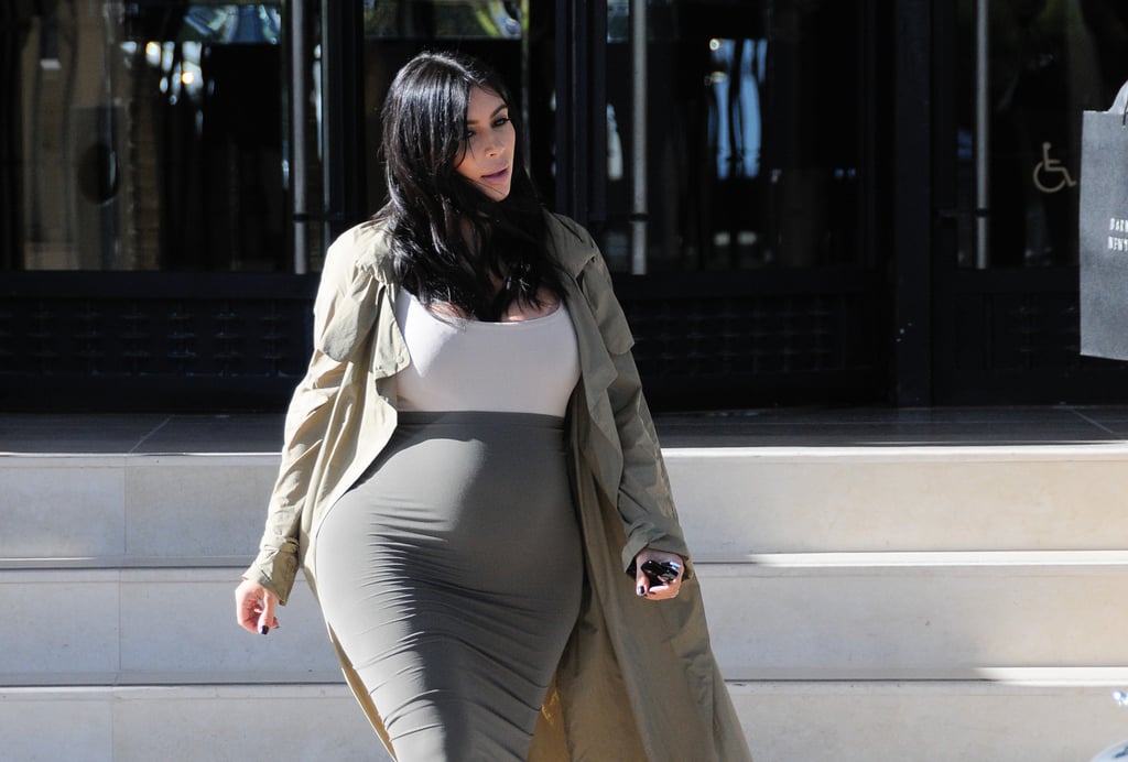 Kim Kardashian Baby Bump LA Pictures August 2015