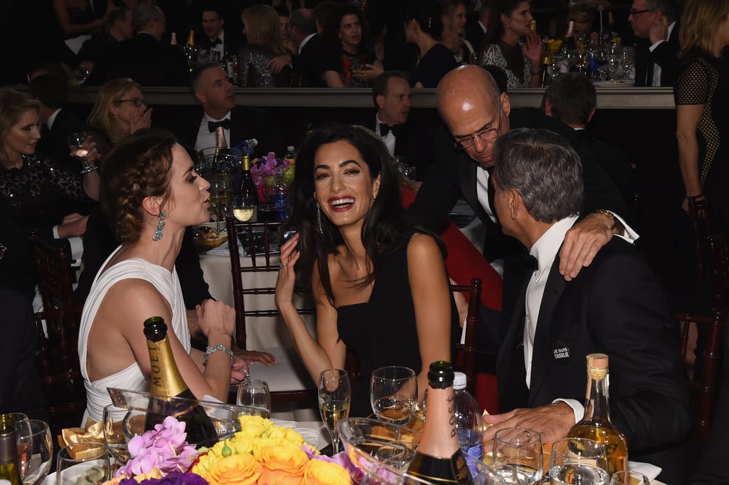 Emily Blunt and Amal Almuddin shared a laugh during the show.
