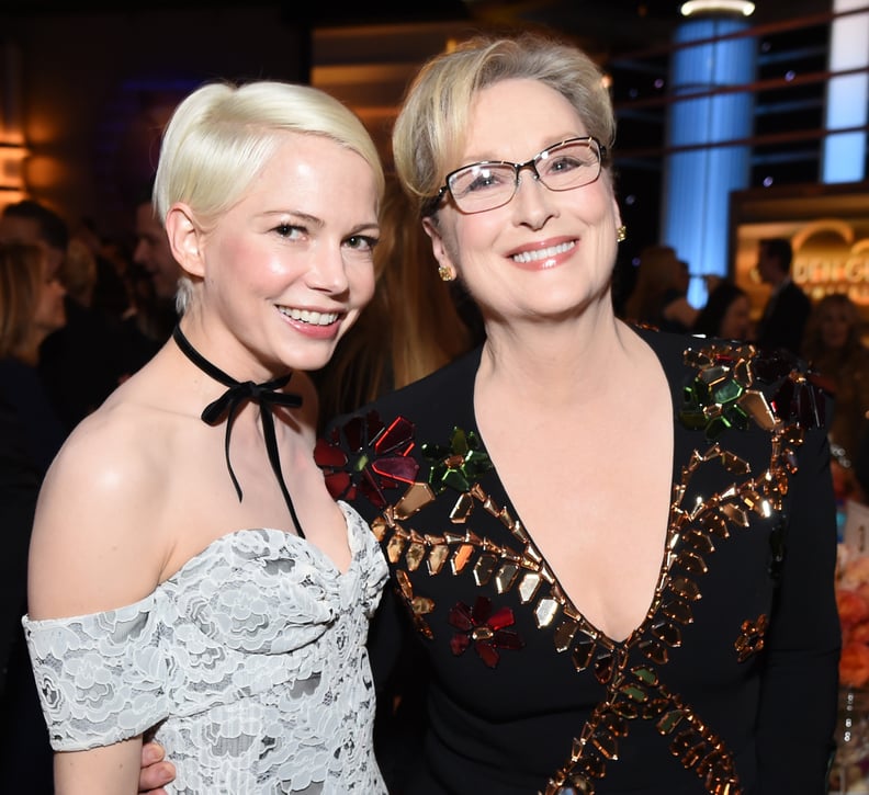 A very lucky Michelle Williams caught up with Meryl Streep.