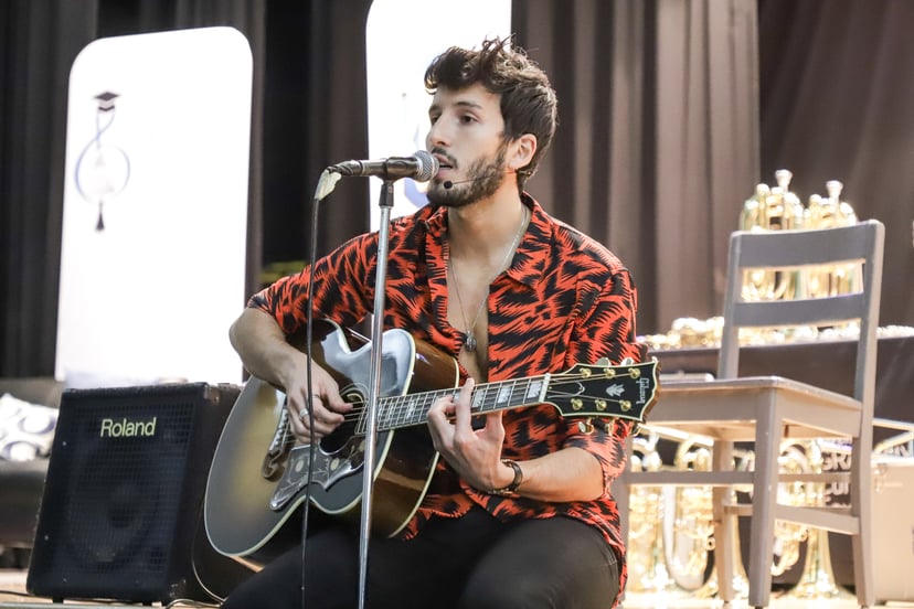 MIAMI, FL - OCTOBER 01:  Sebastian Yatra performs during the Latin GRAMMY in the Schools Miami 2019 on October 1, 2019 in Miami, Florida.  (Photo by John Parra/WireImage for The Recording Academy )