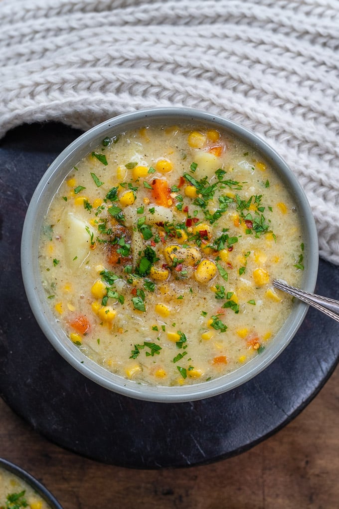 Corn Chowder Vegan Instant Pot Recipes POPSUGAR Fitness Photo 22