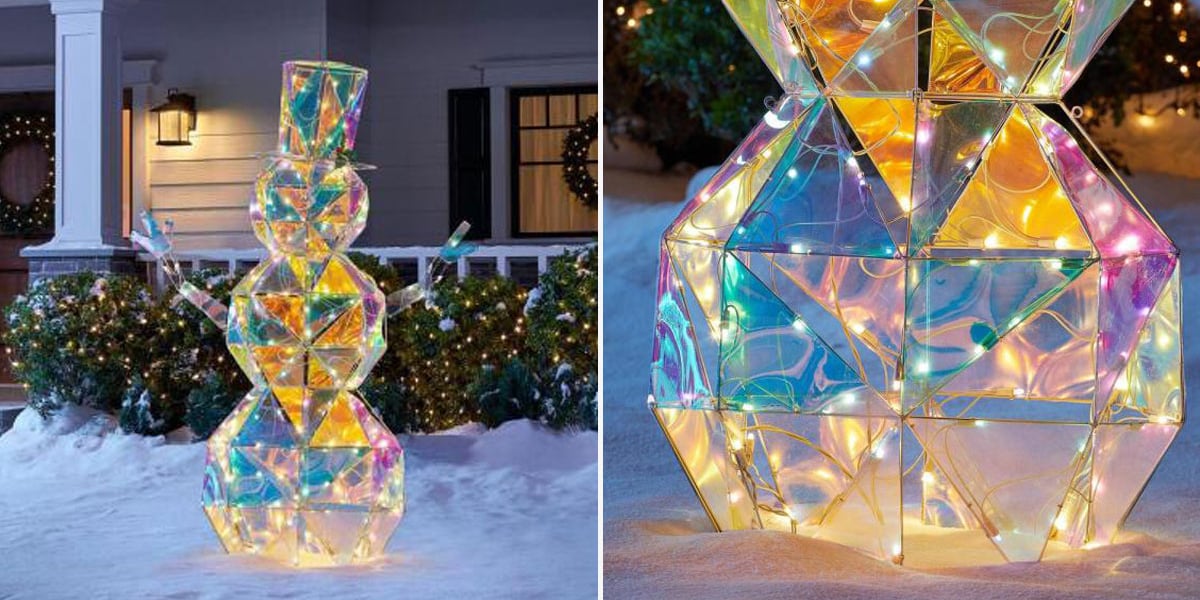 Home Depot Iridescent Snowman 54