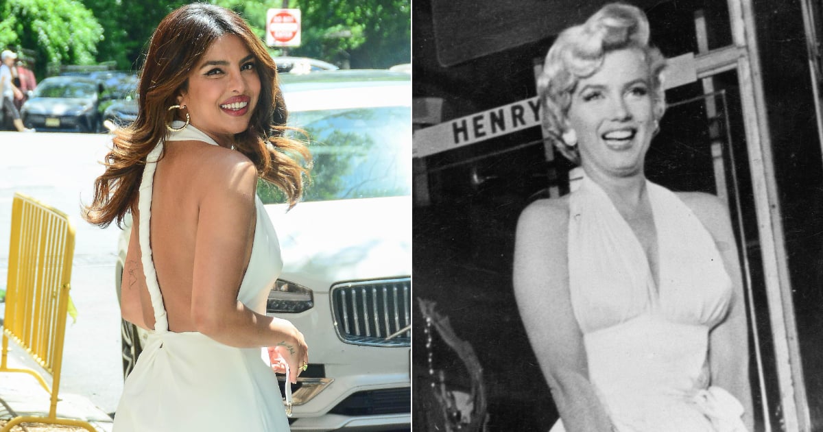 Priyanka Chopra’s Plunging Halter Dress Draws Comparisons to Marilyn Monroe
