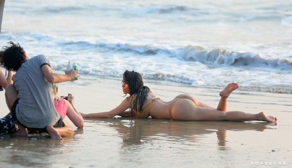Kim Kardashian's Casual Thong Bikini Shoot