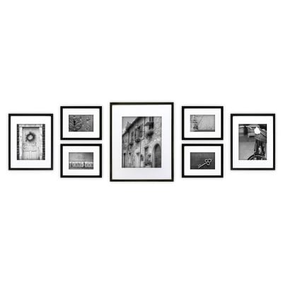 Gallery Perfect 7-Piece Multi-Size Wall Frame Set Black