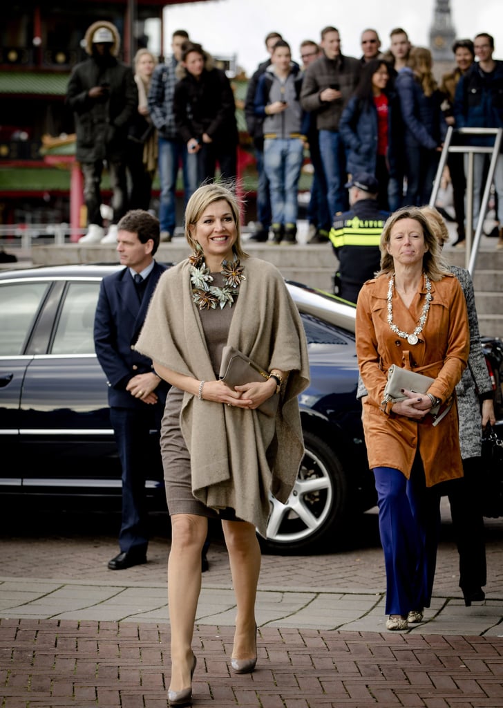 Queen Maxima Definitely Made a Statement With This Large Floral Necklace