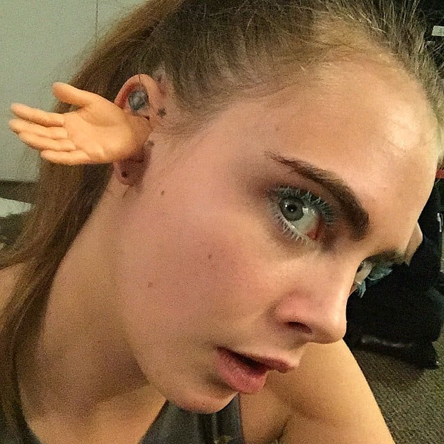 Cara Delevingne shared some creepy photos of herself on Instagram.
Source: Instagram user caradelevingne
