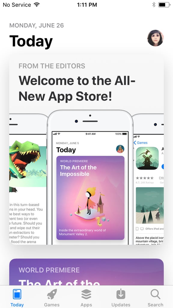 A new app-store design.