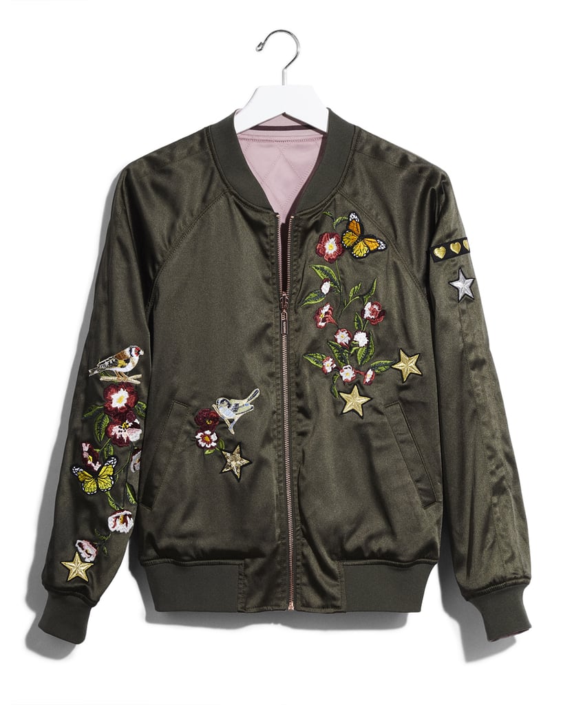 Karlie Kloss x Express Satin Reversible Bomber Jacket ($168)