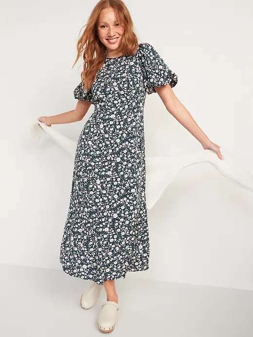 Old Navy Puff-Sleeve Floral Maxi Shift Dress | New Arrivals on Sale at ...