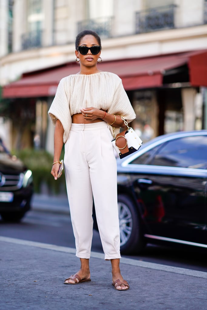 The perfect way to take the trend to Summer? Add a floaty top that's made to breathe and show off your midriff, then finish with easy flats or sandals.