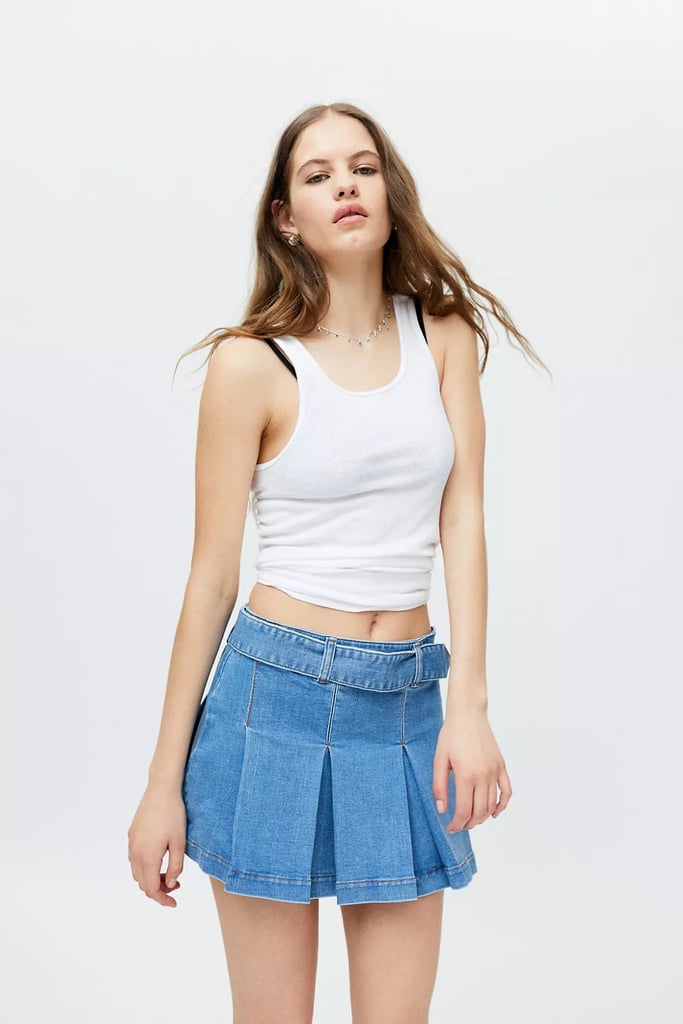 Miss Sixty UO Exclusive Denim Pleated Kilt Skirt