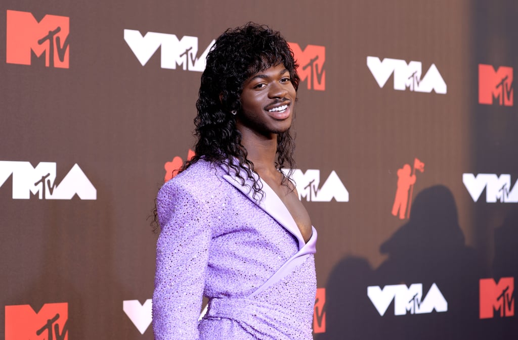 See Lil Nas X's Lilac Atelier Versace Pantsuit at the VMAs