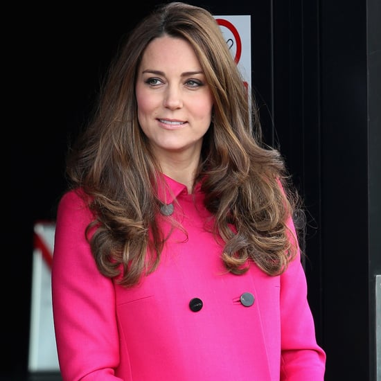 Kate Middleton Wearing Pink Mulberry Coat