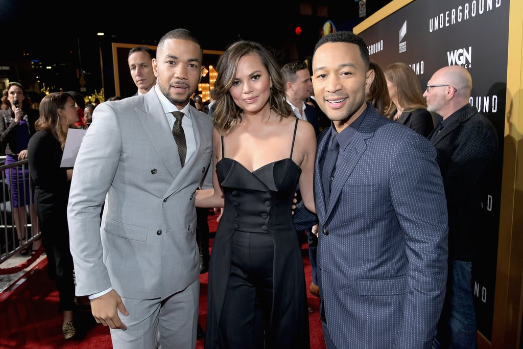 Chrissy Teigen and John Legend at Underground Premiere 2017
