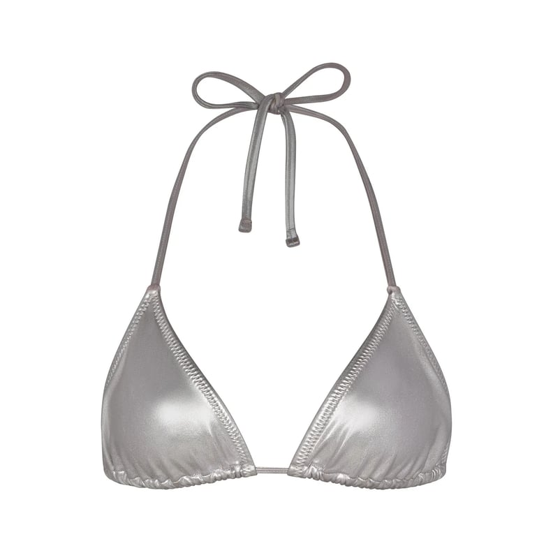 Skims Metallic Swim Triangle Top