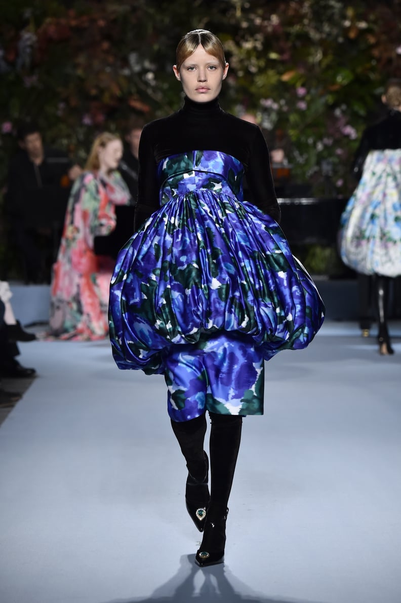 Joey King's Richard Quinn Dress on the Fall 2019 Runway