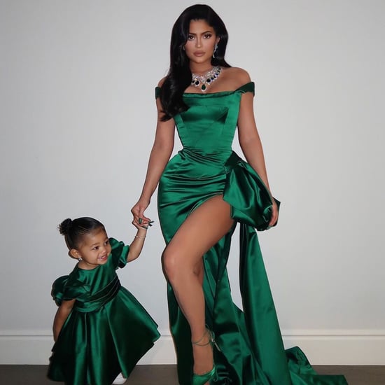Kylie Jenner Emerald Christmas Dress With Stormi
