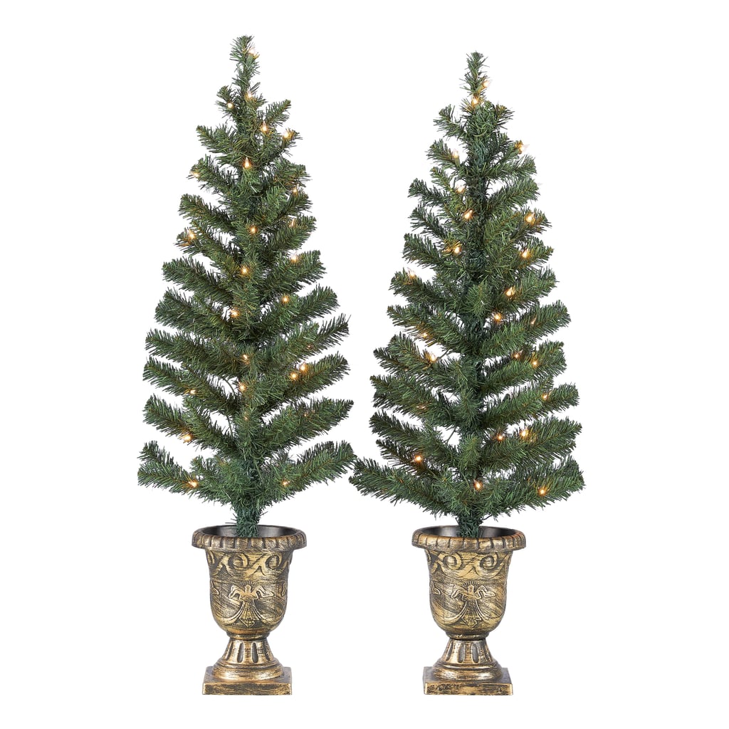 Holiday Time 3.5' Pre Lit Bronze Conical Christmas Trees