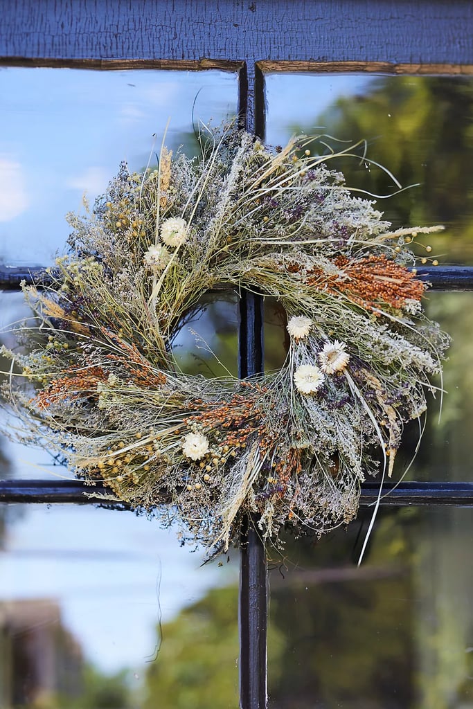 A Wreath: Preserved Purple Oregano and Grasses Wreath
