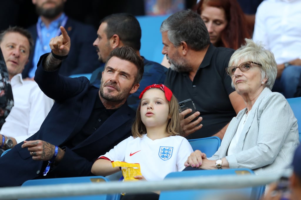 David Beckham and Harper at World Cup Pictures June 2019