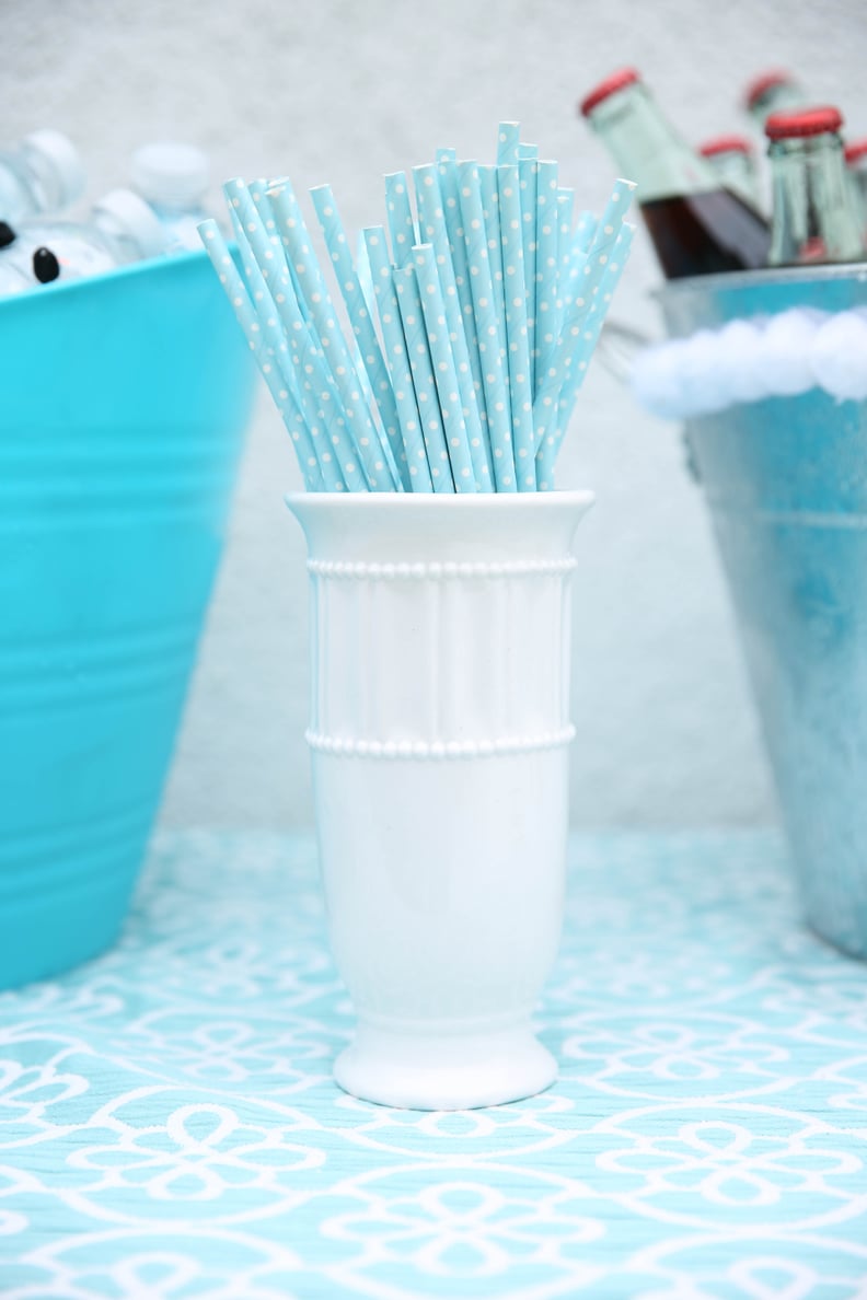 Blue Paper Straws