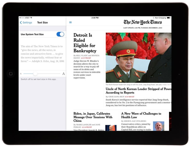 NY Times app