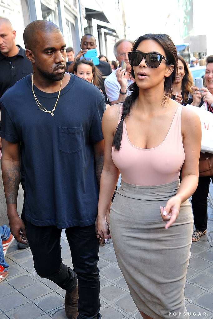 Kim Kardashian and Kanye West in Paris Before Wedding