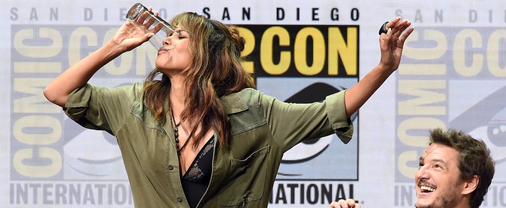 Halle Berry Drinking Whiskey at Comic-Con July 2017