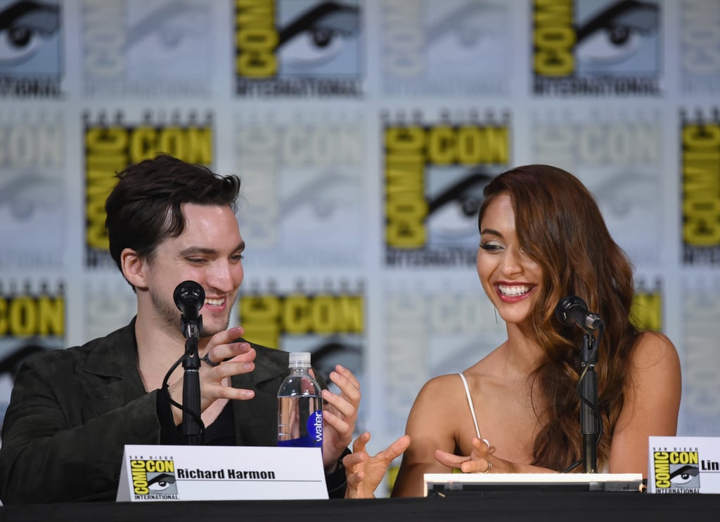 Pictured: Richard Harmon and Lindsey Morgan.