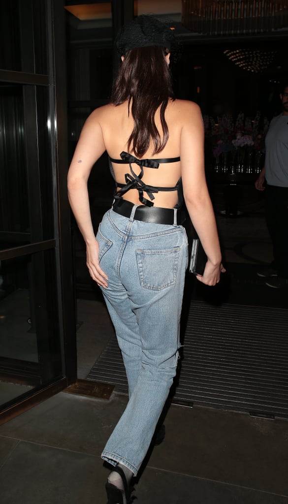 Bella Hadid Swaps Skirt For Jeans
