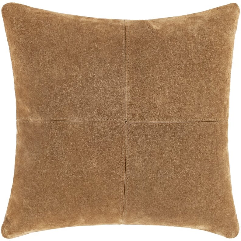 An Accent Pillow: Joss & Main Gigi Square Leather Pillow Cover & Insert